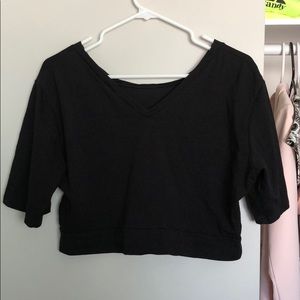 ⚫️ Black V-Neck Half Tee